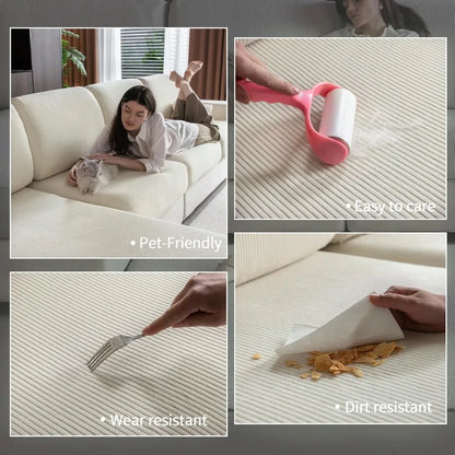 Stretch Sofa Covers 4-Piece Set, Washable Pet-Friendly