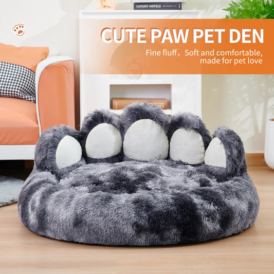 Cozy Comfy Dog Bed Paw Shape Warm