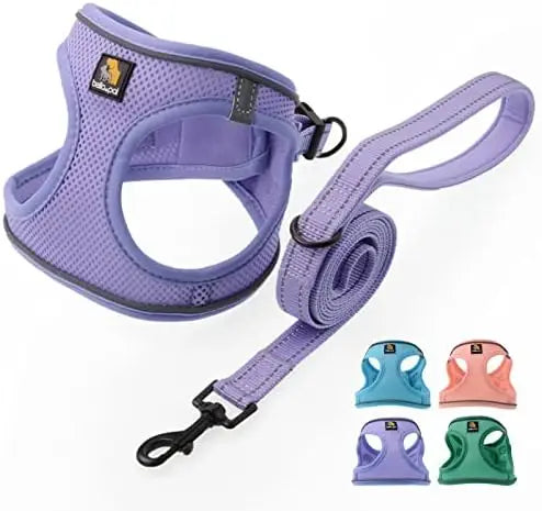 Comfortable Harness for Small Dogs, Reflective Strip, Lavender