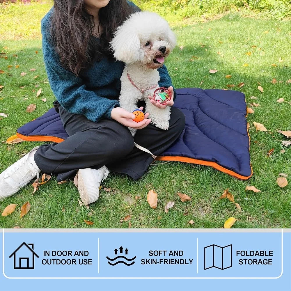 Waterproof Dog Mat Portable Travel Pet Bed Roll Up