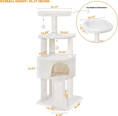 Cat Tower with Scratching Post, Scratching Board and Cat Toys