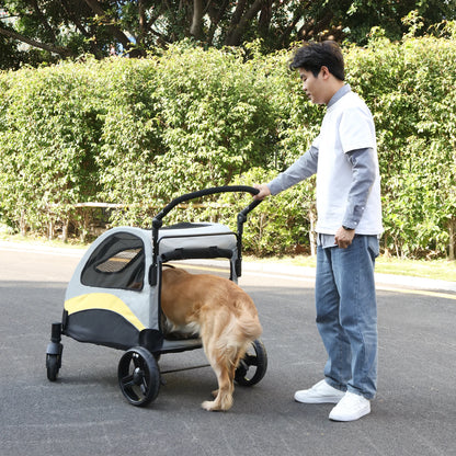 Foldable Pet Travel Carriage Stroller Breathable Carrier
