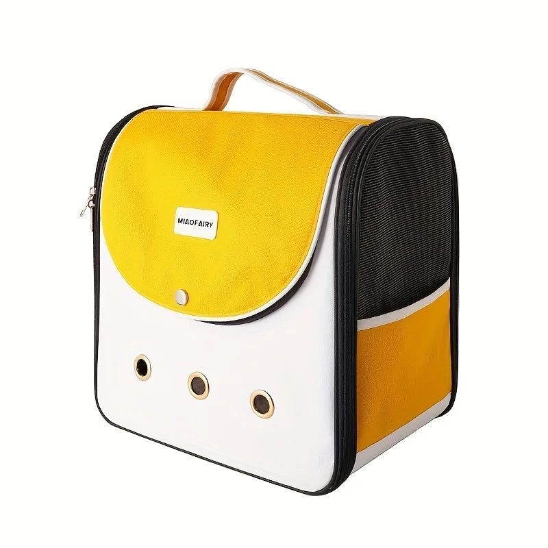 Portable Large-Capacity Pet Backpack, Double-Shoulder, Breathable