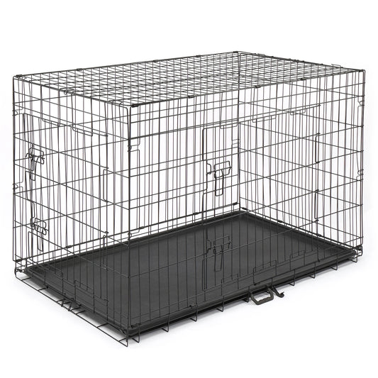 42" 36" 30" 24" Pet Kennel Cat Dog Folding Steel Crate