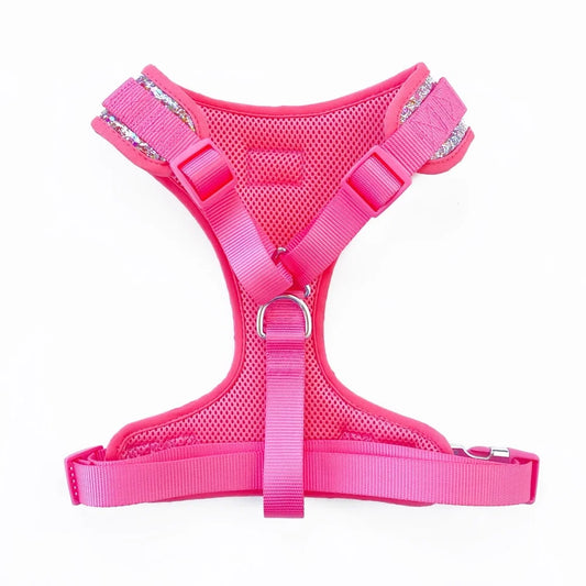 Adjustable Pink Confetti Dog Harness Small Dogs