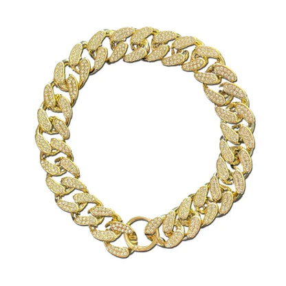 Plastic Dog Collar Chain Sparkle Necklace Bling
