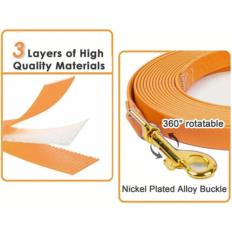 Dog Leash PVC Easy Clean Waterproof Durable