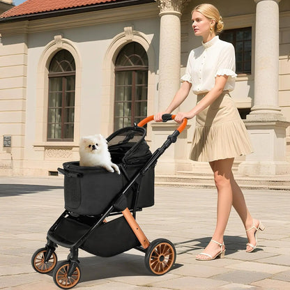 Foldable Stroller/Up to 55 Lbs/Height-Adjustable