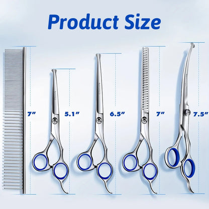 7Pcs/set Scissors Set for Pet Dog Grooming