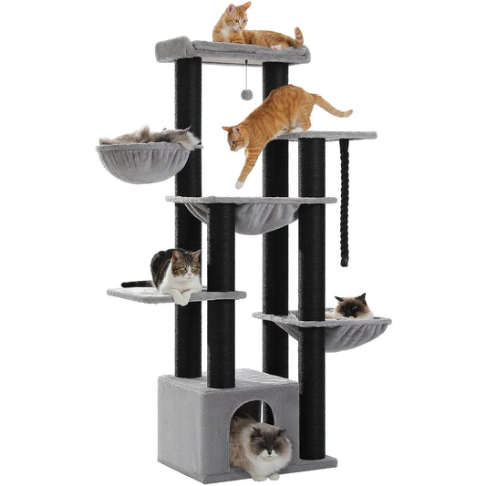 Large Cats, Tower with Several Levels, Hammock, Perch