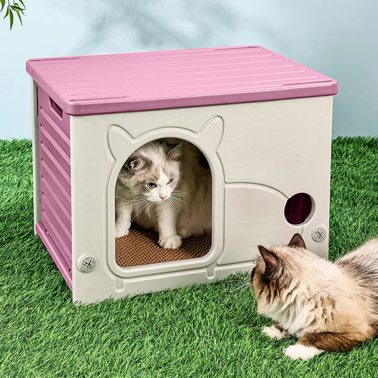 Outdoor Cat House Rainproof Cozy Nest Room