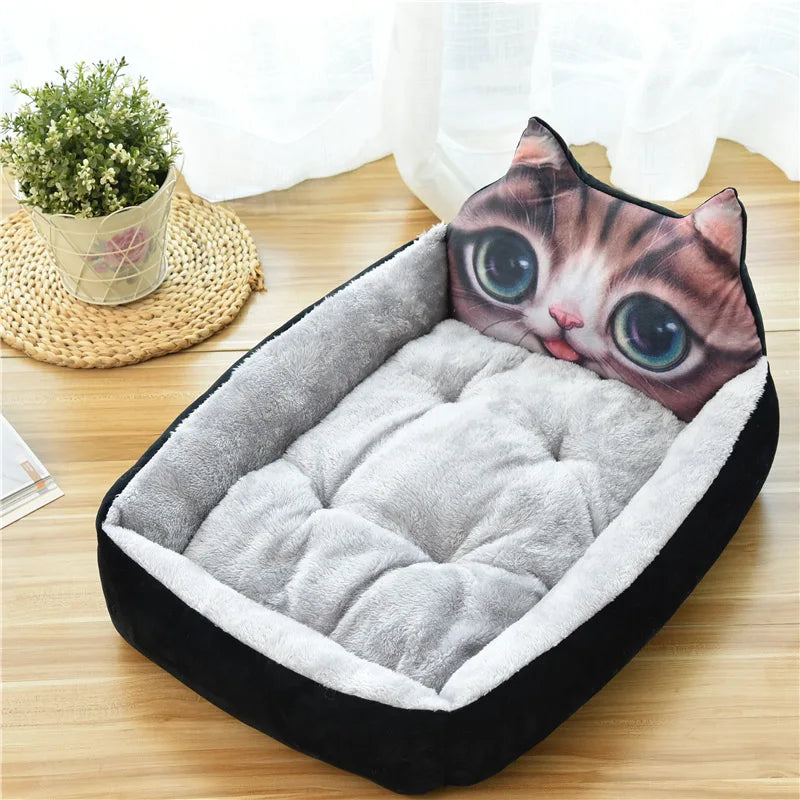 Sofa Washable Cartoon Pet Beds for Small Dogs Cats