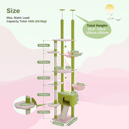 Cactus Tower Adjustable Height/Condo/Hammock/Scratching Post