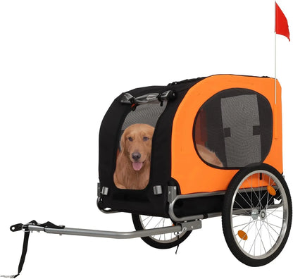 Large Dog Bike Trailer 88Lbs Capacity Bicycle Carrier