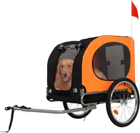 Large Dog Bike Trailer 88Lbs Capacity Bicycle Carrier