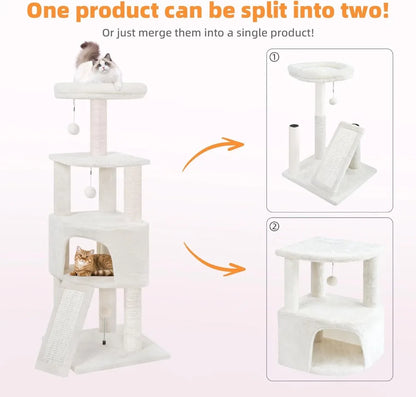 Cat Tower with Scratching Post, Scratching Board and Cat Toys