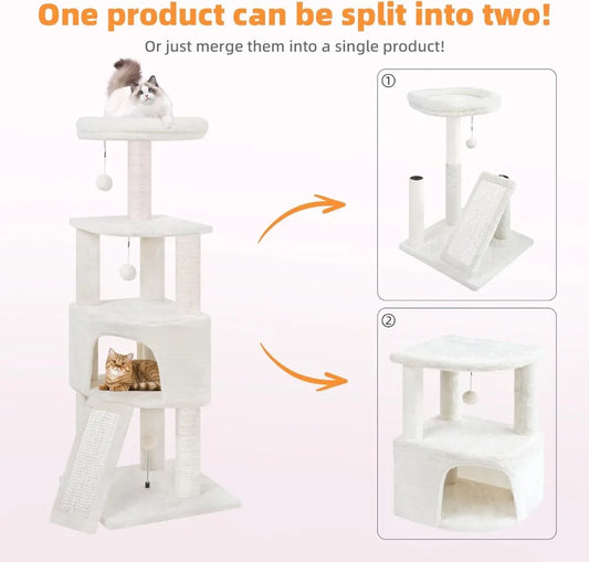 Cat Tower with Scratching Post, Scratching Board and Cat Toys