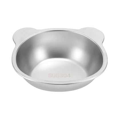 Raised Tilted Neck Guard Stainless Steel Bowl