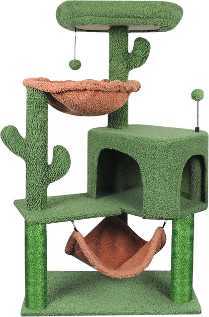 Cat Tree with Cat Condo and Big Hammock