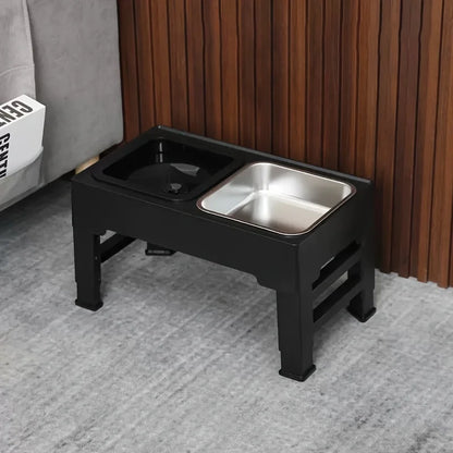 Adjustable Stainless Steel Pet Bowl Table,  Non-Slip Design