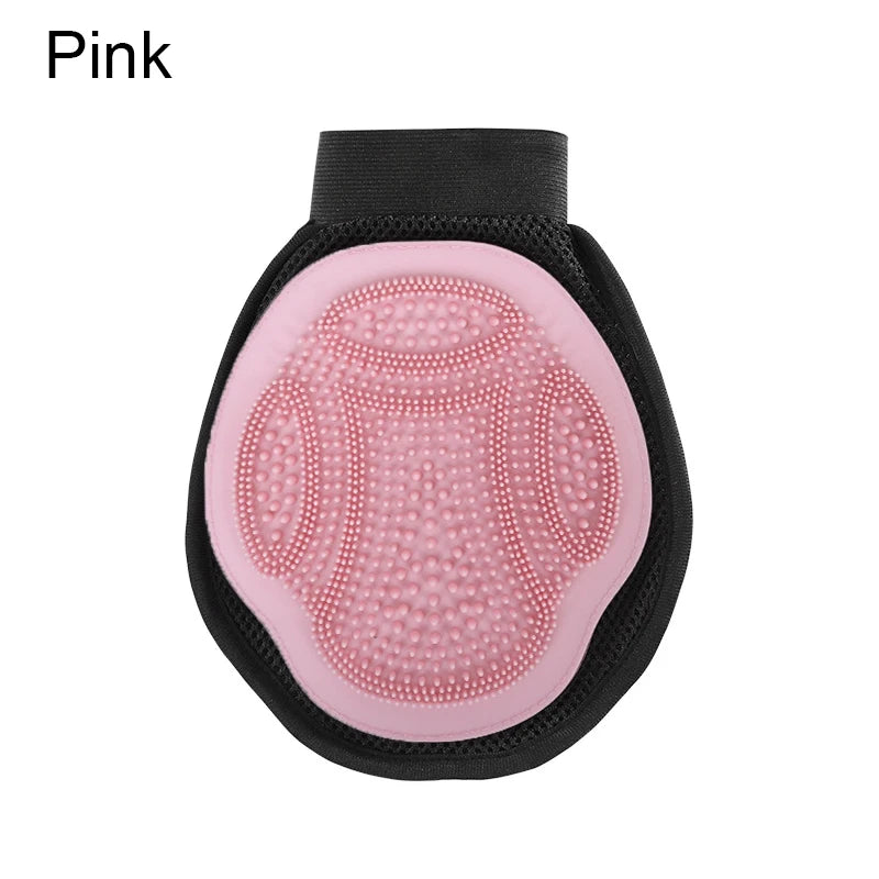 Pet Bath Massage Glove De-shedding Brush
