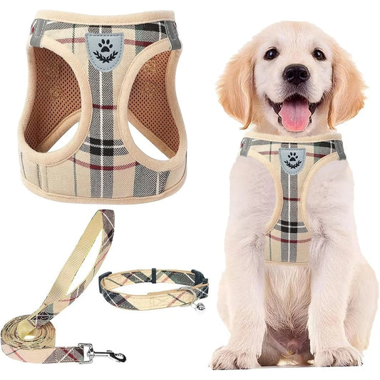 Adjustable No Pull Dog Harness Collar Leash