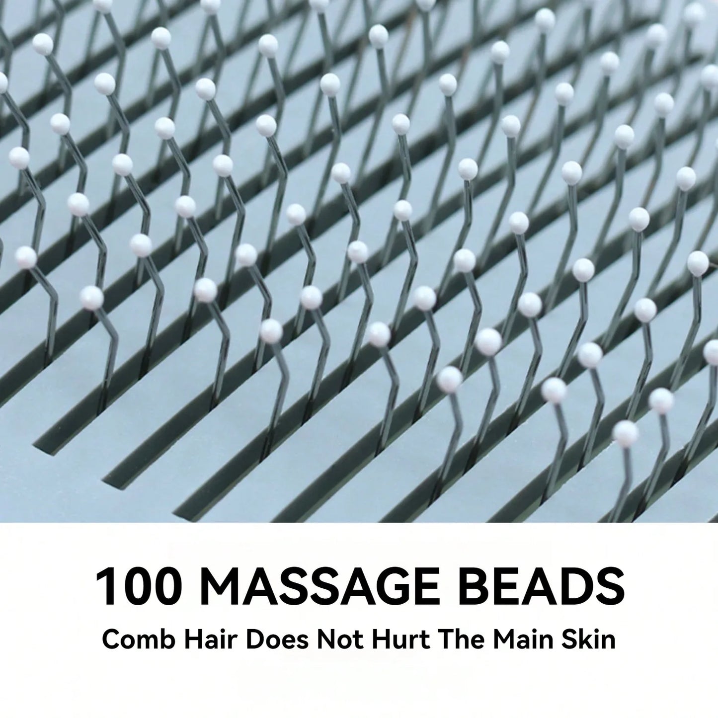 Round Head Pet Stainless Steel Hair Brush Self-cleaning