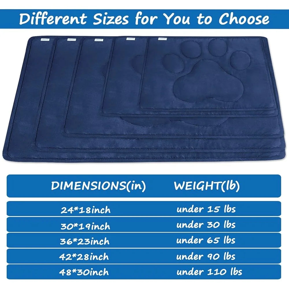 Anti-Slip Dog Crate Mat Washable Comfortable