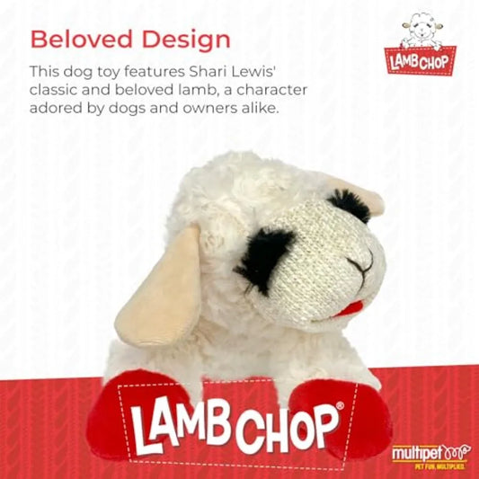 Lamb Chop Dog Plush Toy Squeaky Cuddling Play