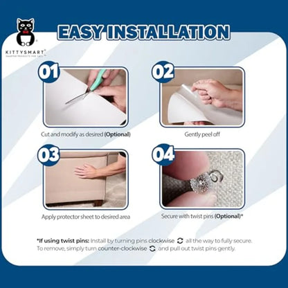 Ultra Clear Anti Cat Scratch Shields 10 Pack, Protects Furniture