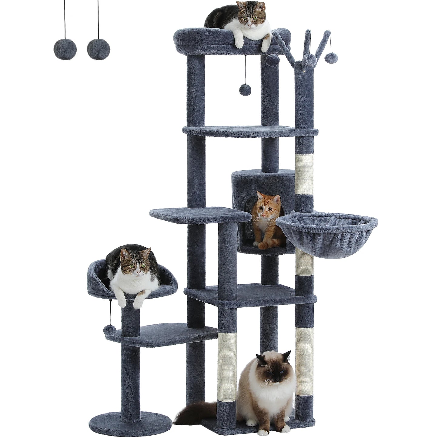 Multi-Level Condo Large Hammock Scratching Post  2 Perches