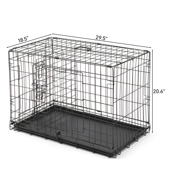 42" 36" 30" 24" Pet Kennel Cat Dog Folding Steel Crate