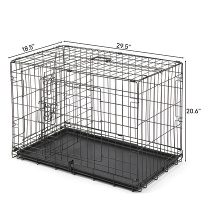 42" 36" 30" 24" Pet Kennel Cat Dog Folding Steel Crate
