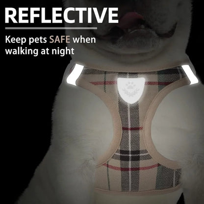 Adjustable No Pull Dog Harness Collar Leash