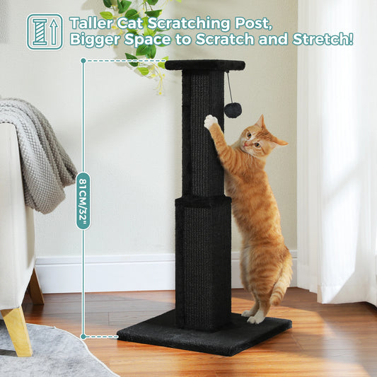 Ultimate Scratch Post with Woven Sisal Dangling Ball