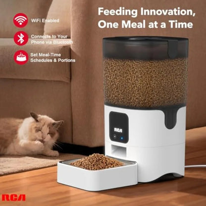 Smart Pet Feeder with WiFi and App Control for Remote Feeding
