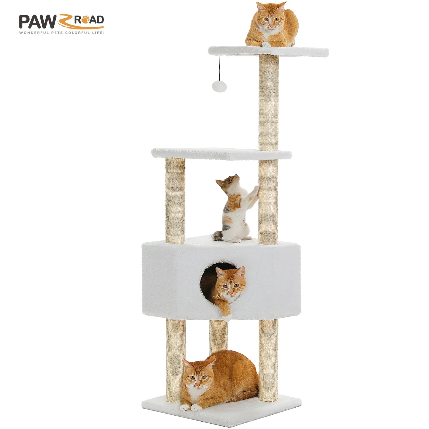Cat Tower Condo with Perch Cozy Hammock