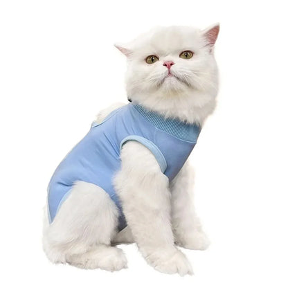Highly Elastic Adjustable Cat Neutering Recovery Clothes for Post-surgery