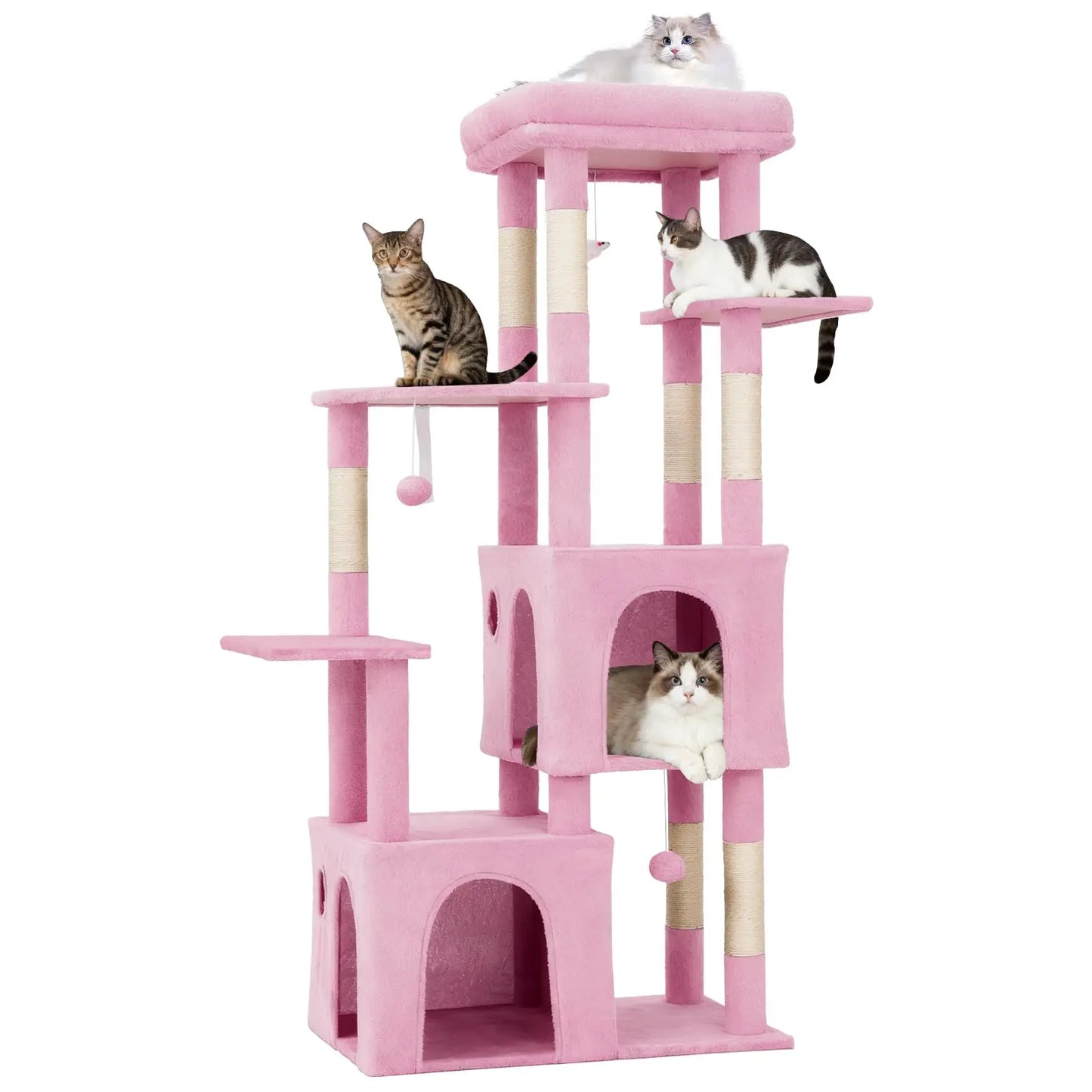 61" Heavy-Duty Multi-Level Cat Tree Oversized Perch