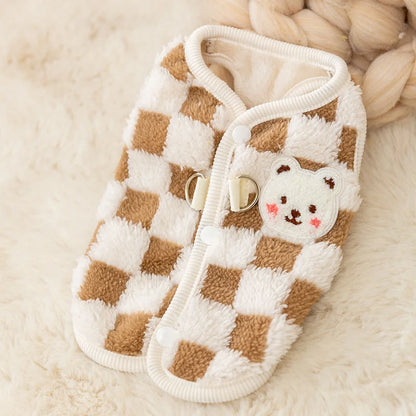 Cat Puppy Button Jacket Warm Winter Pet Clothes