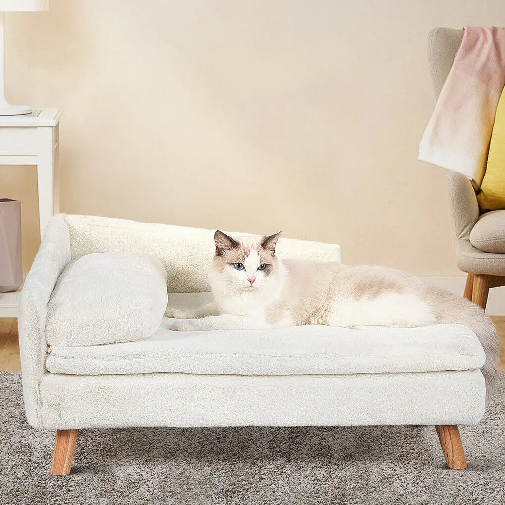 Elevated Pet Bed Solid Wood Leg Sofa
