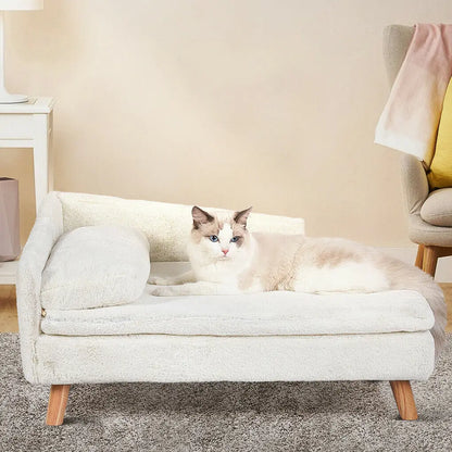 Elevated Pet Bed Solid Wood Leg Sofa
