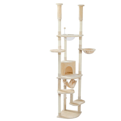 Floor to Ceiling Cat Tower, Scratching Posts, Condo, Hammock