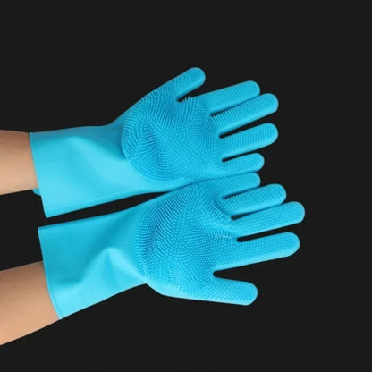 Silicone Pet Hair Removal Gloves Shower Anti-bite Massage