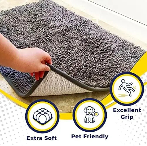 Muddy Mat® Microfiber Door Mat - Grey 30"x19" Non-Slip