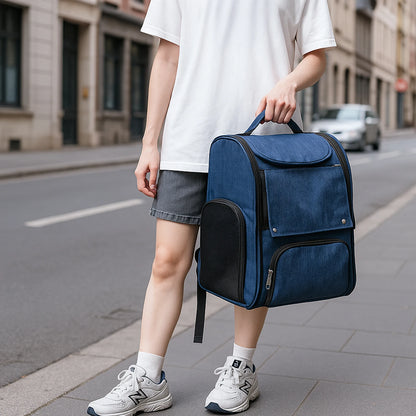 Pet Carrier Backpack Expandable, Breathable Mesh Travel