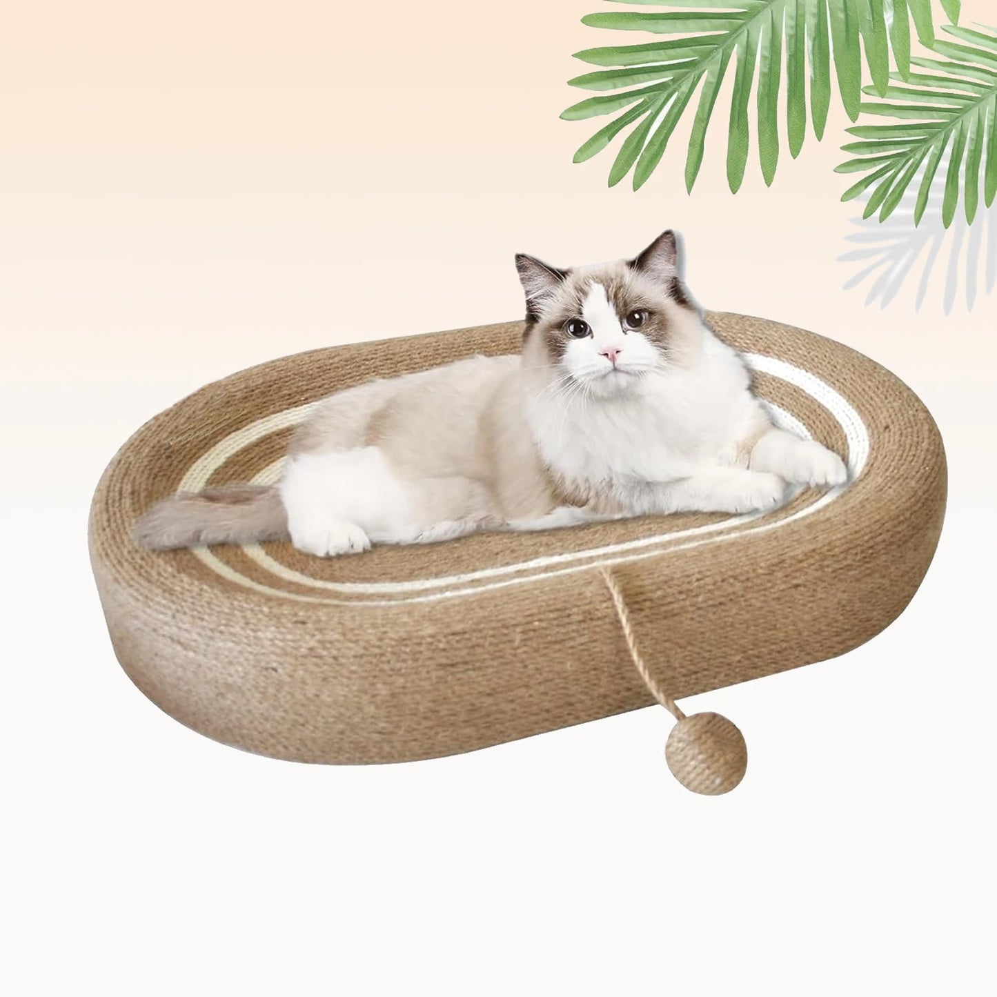 Cat Scratching Bed, Oval 25inch Extra-Large Durable