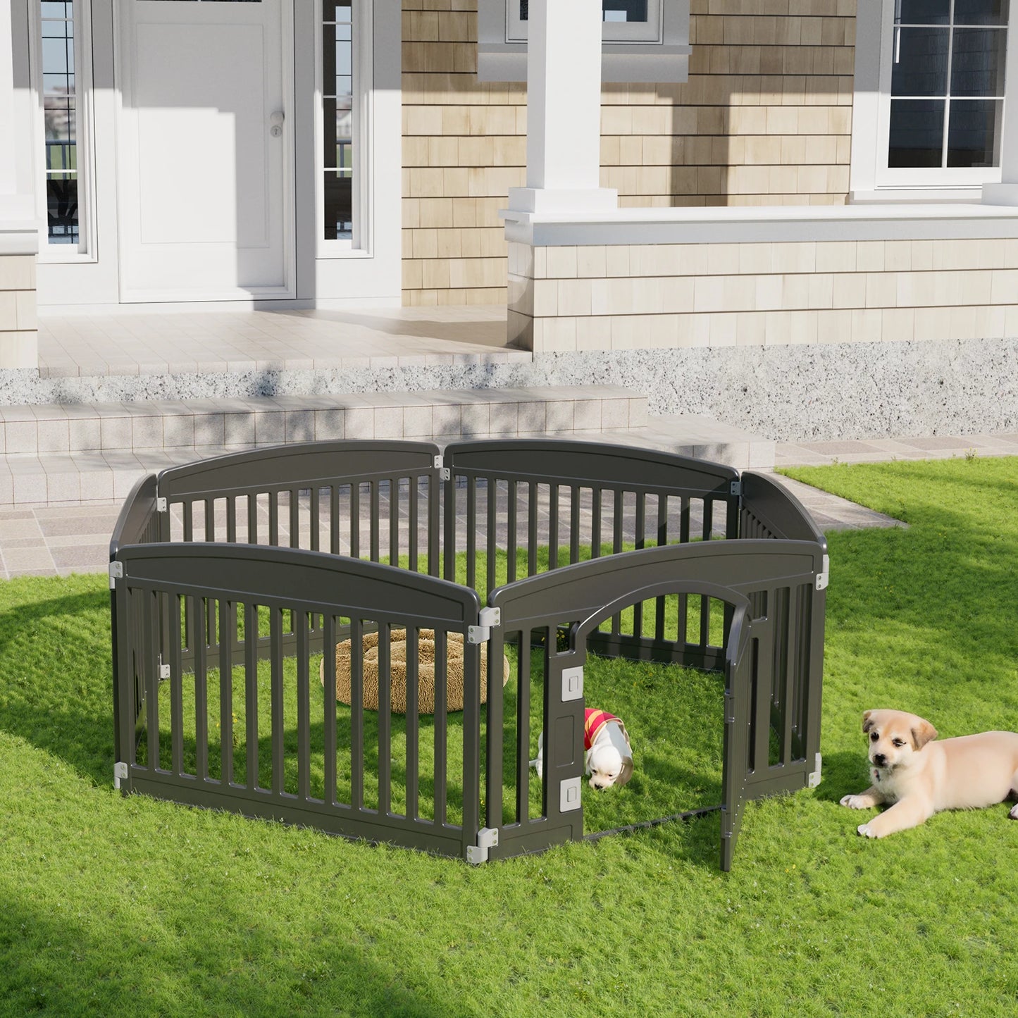 4/6 Panel 24IN Expandable Durable Pet Fence