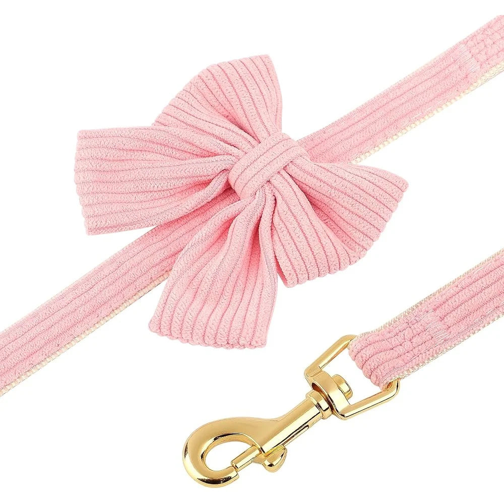 Adjustable Vest Harness Collar Leash Bowtie Small Pets