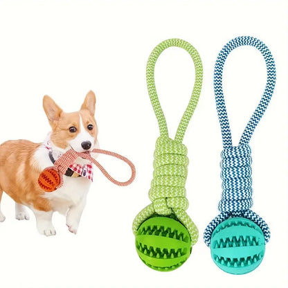 Pet Toy Ball  - Braided Rope, Fetch & Tug Play